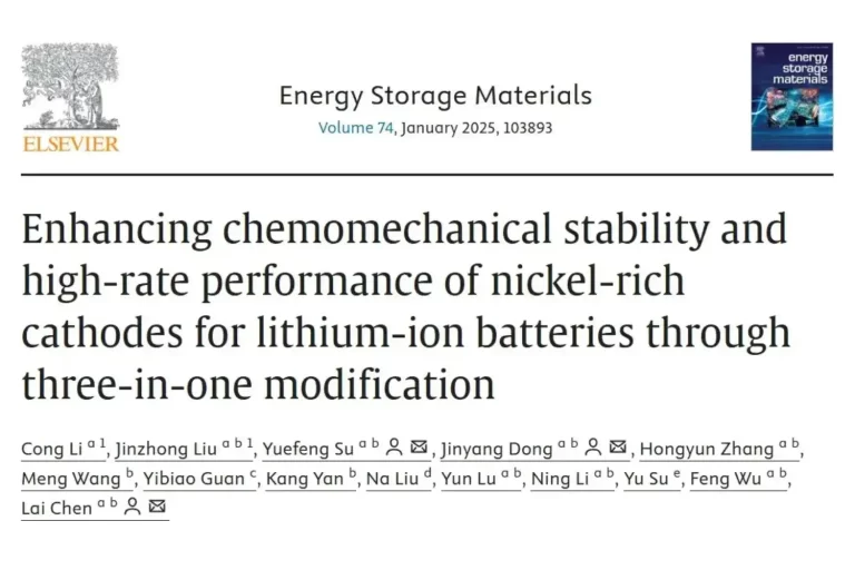 IEST Facilitates High-Nickel Cathodes Development for Stability and High-Rate Performance