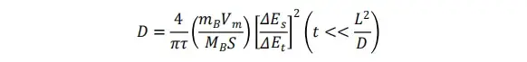 The formula of the Galvanostatic Intermittent Titration Technique (GITT)