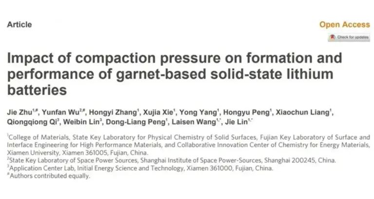 Impact of Compaction Pressure On Formation and Performance of Garnet-based Solid-state Lithium Battery